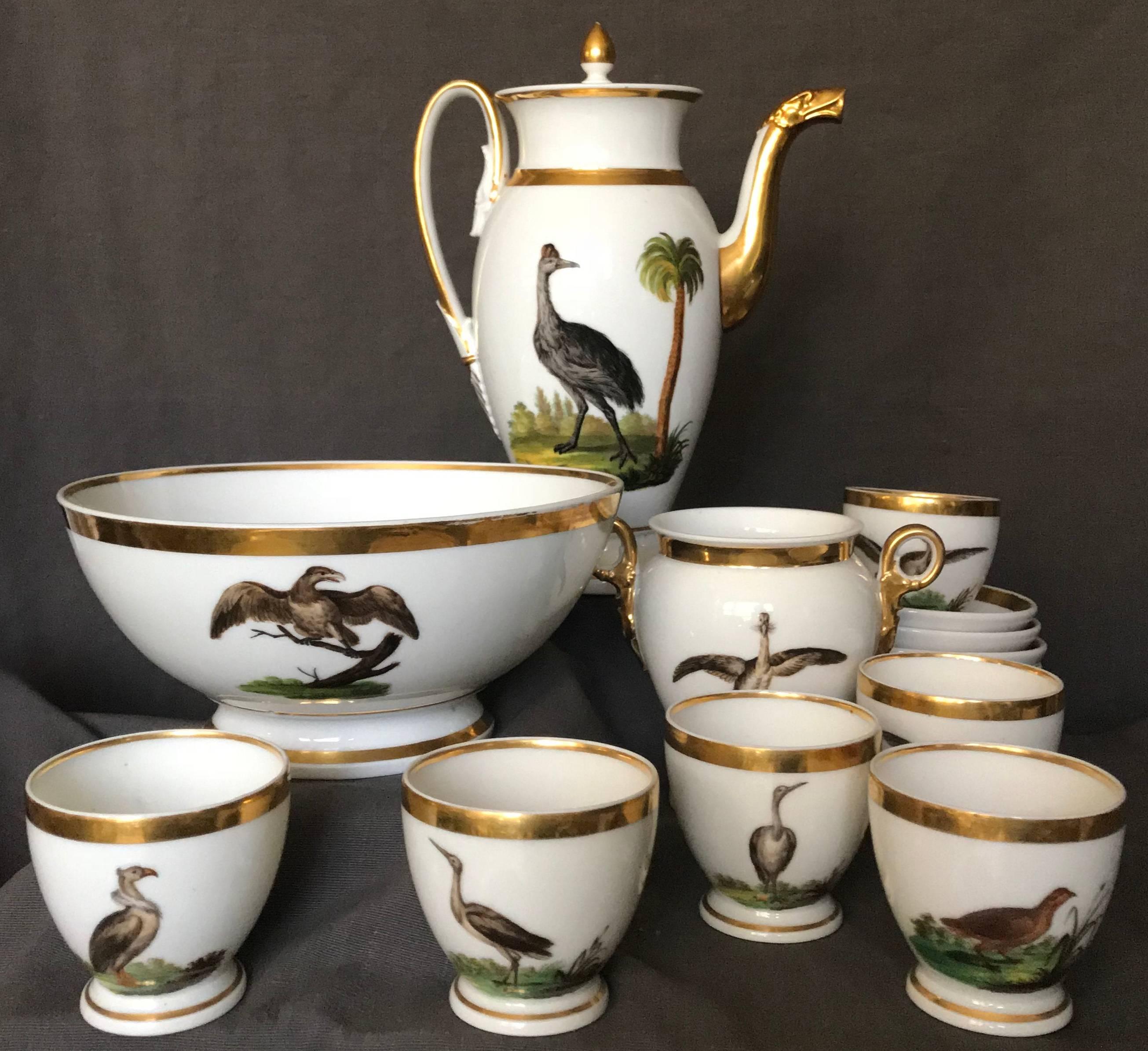 Empire Paris Porcelain Bird Coffee Service