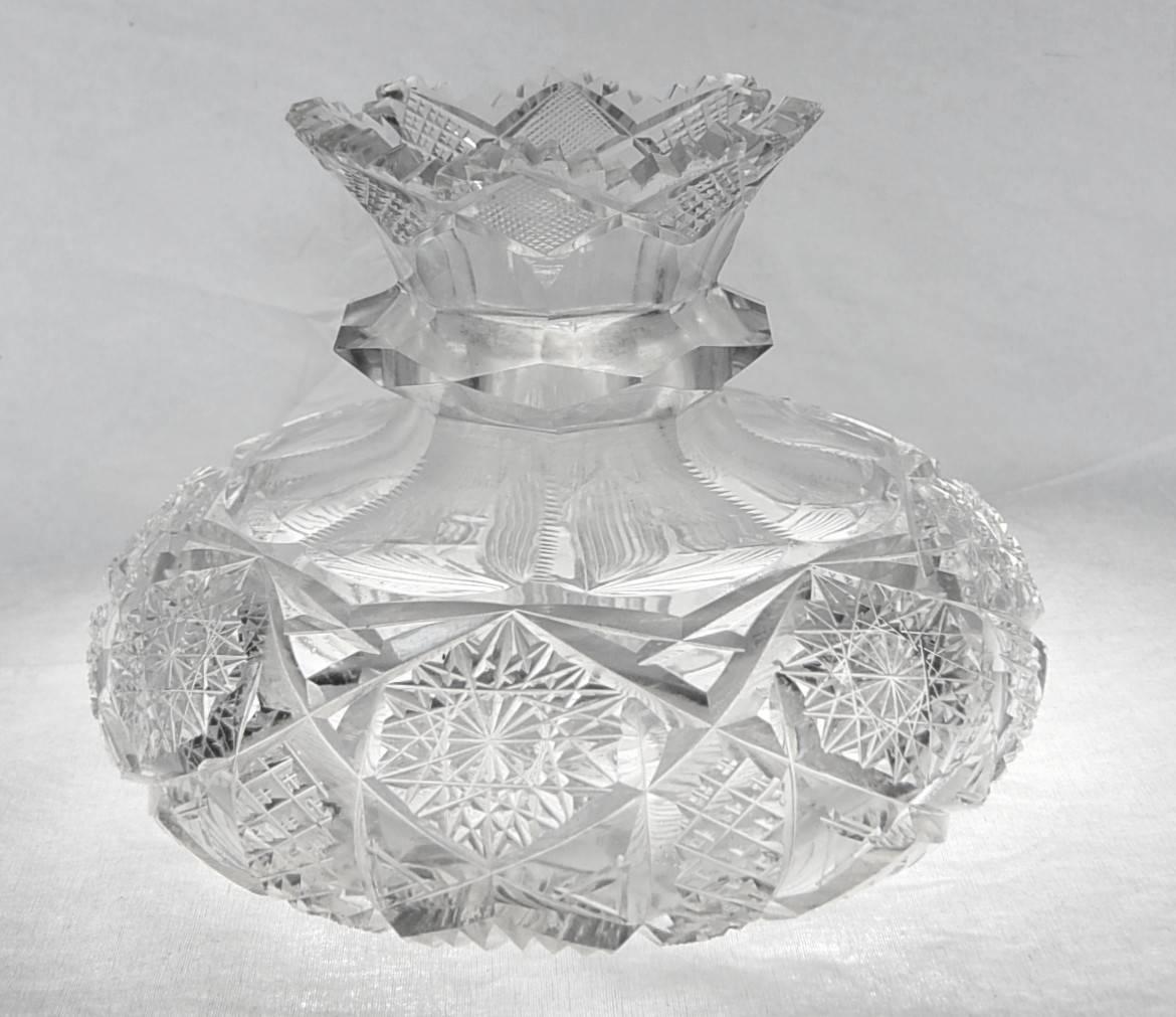 English Cut Crystal Vase 1