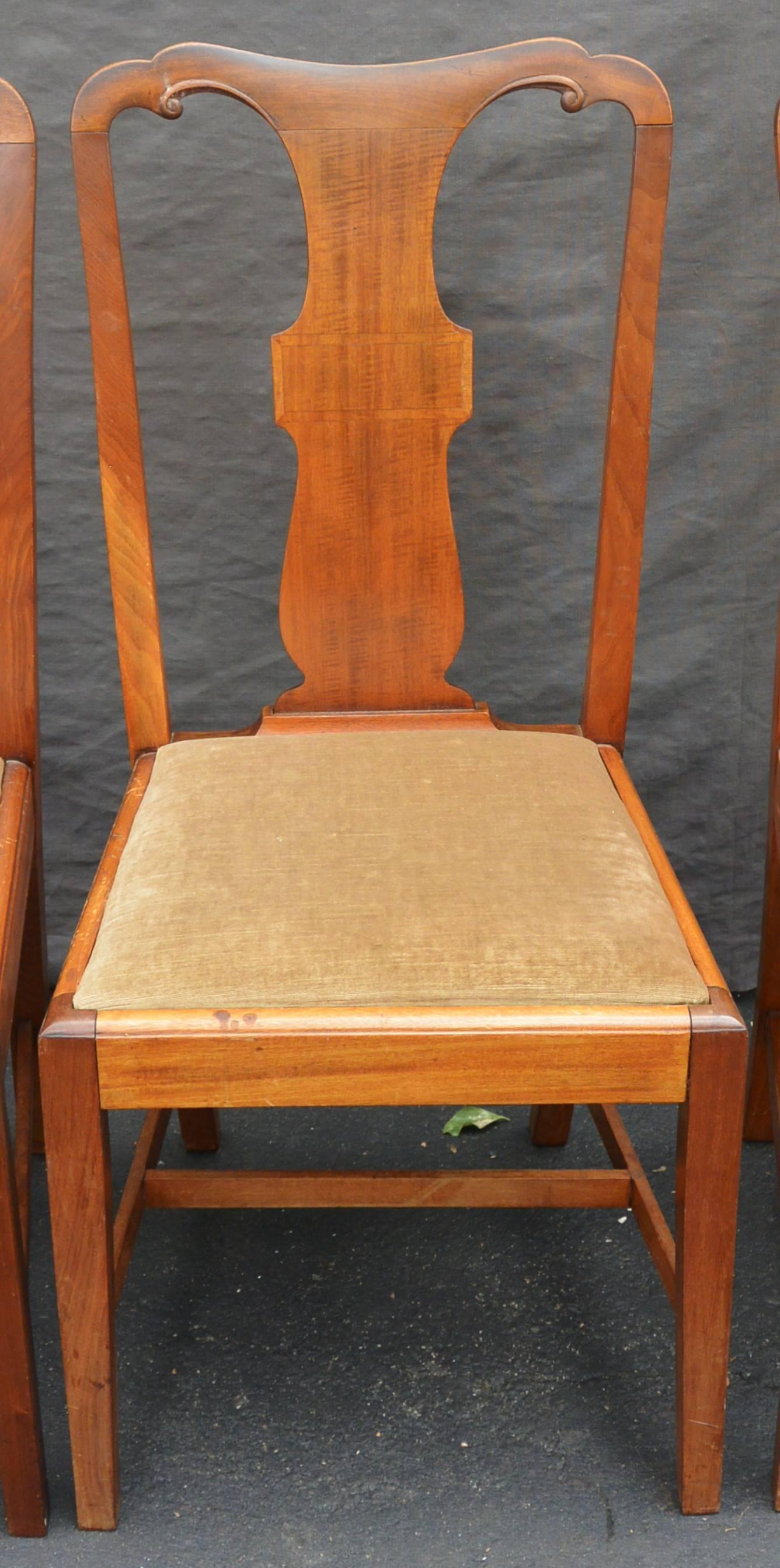 Set of Four Chippendale Style Splat Back Side Chairs 2