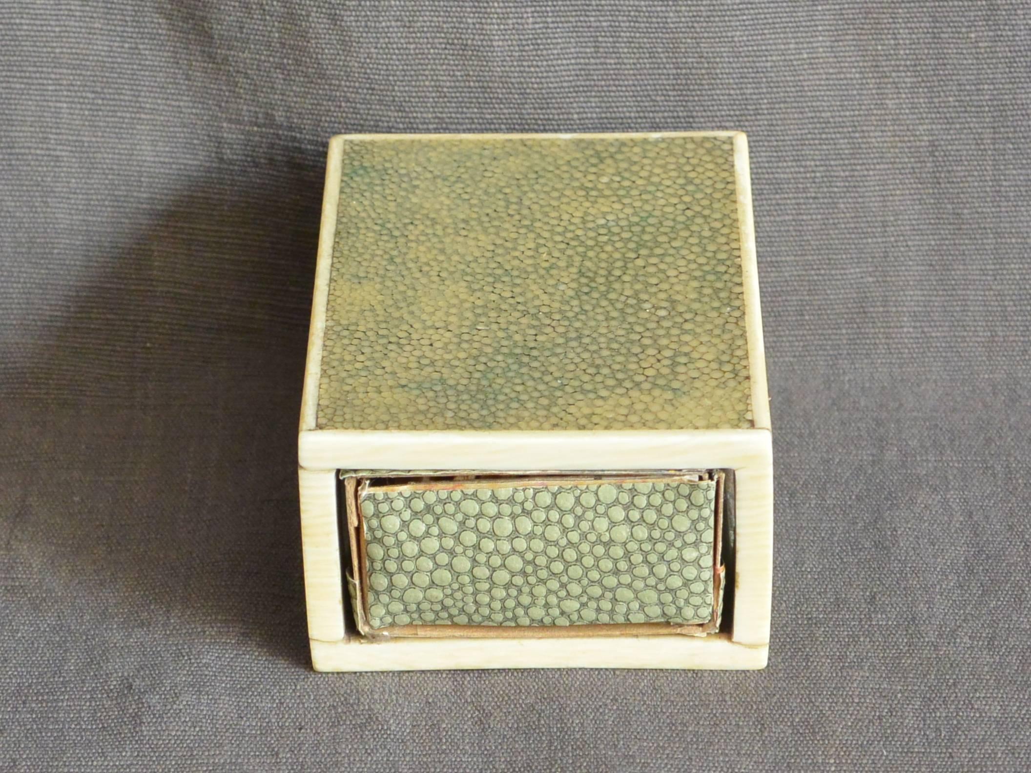 Shagreen Match Box  In Good Condition For Sale In New York, NY