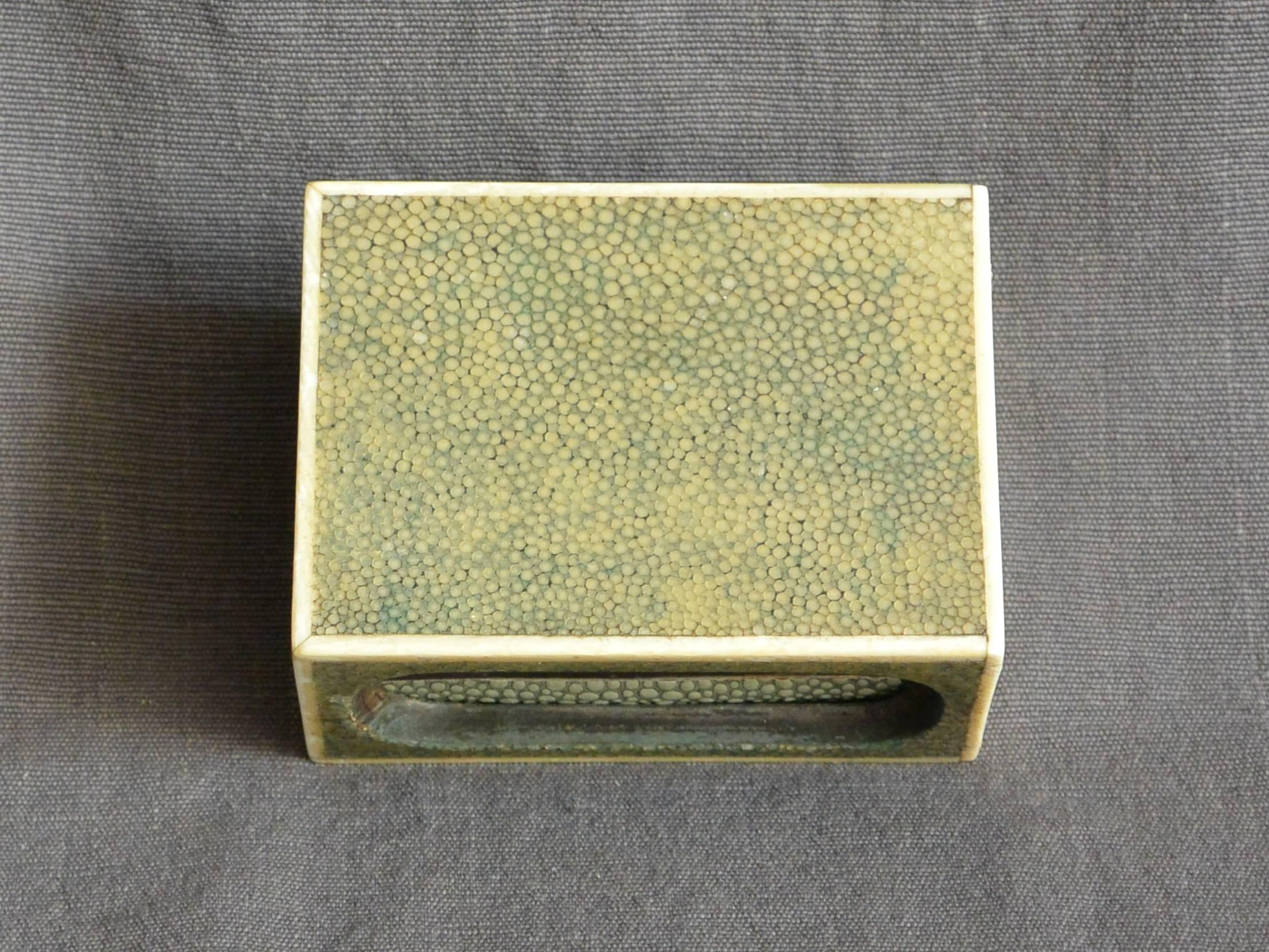 English Shagreen Match Box  For Sale