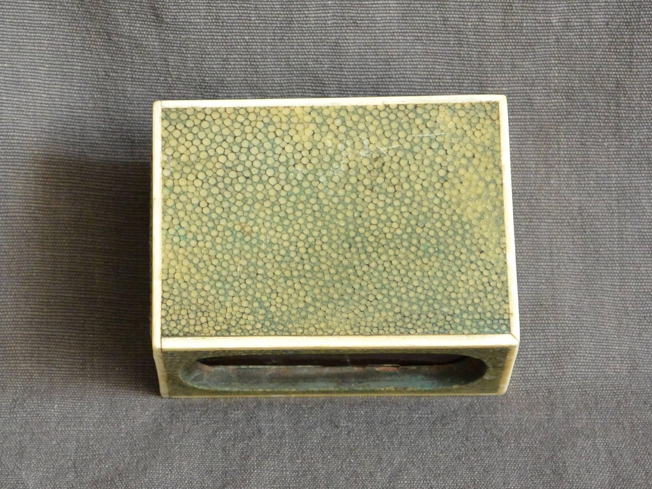 Shagreen Match Box  For Sale 1
