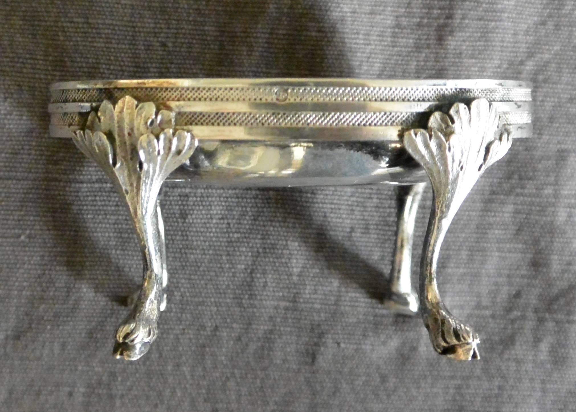 Sterling Silver Pair of Austrian Silver Oval Salts 