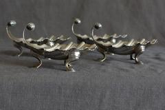 Set of Four Georgian Shell Form Silver Salts