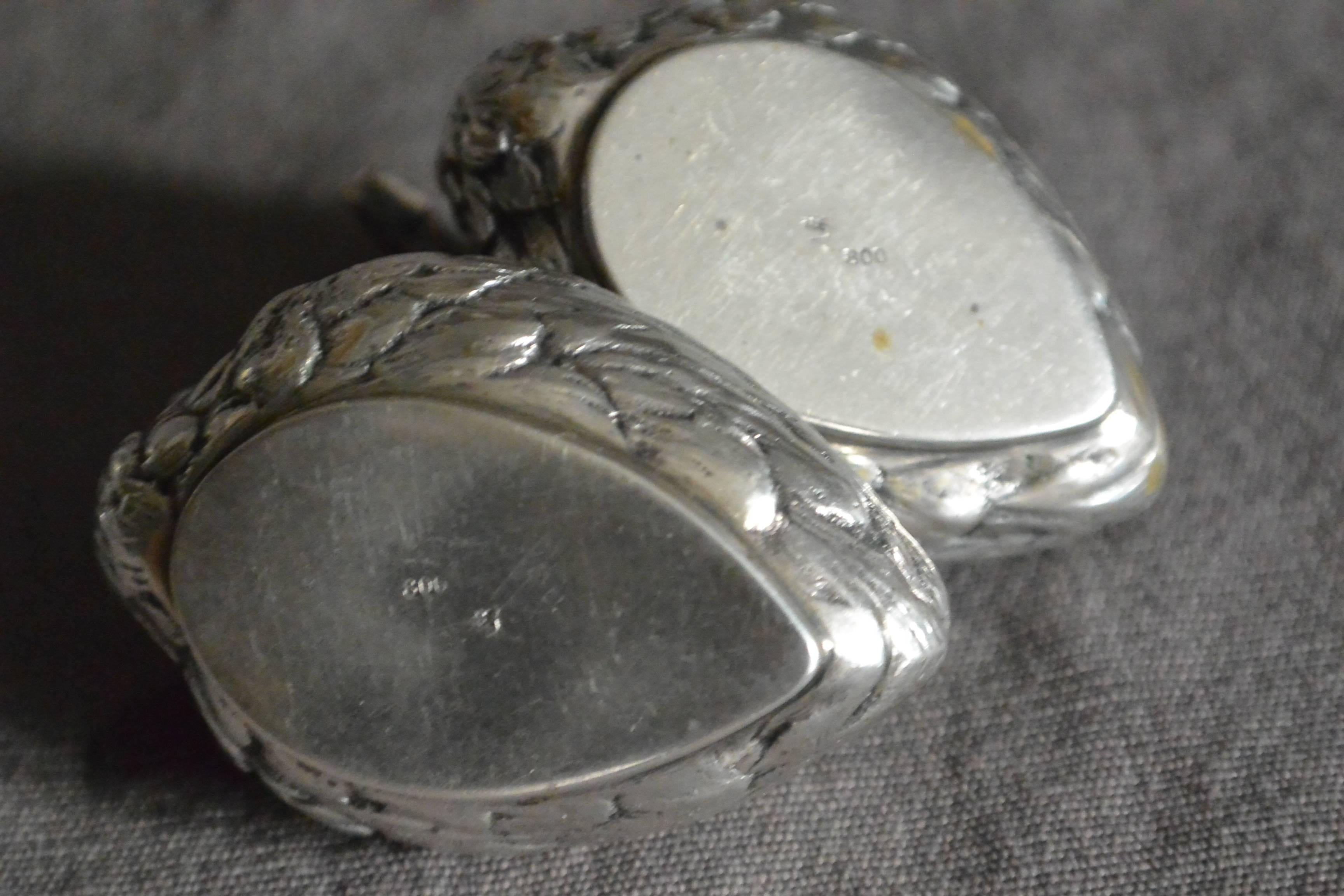 Pair of Italian Swan Silver Salts 1
