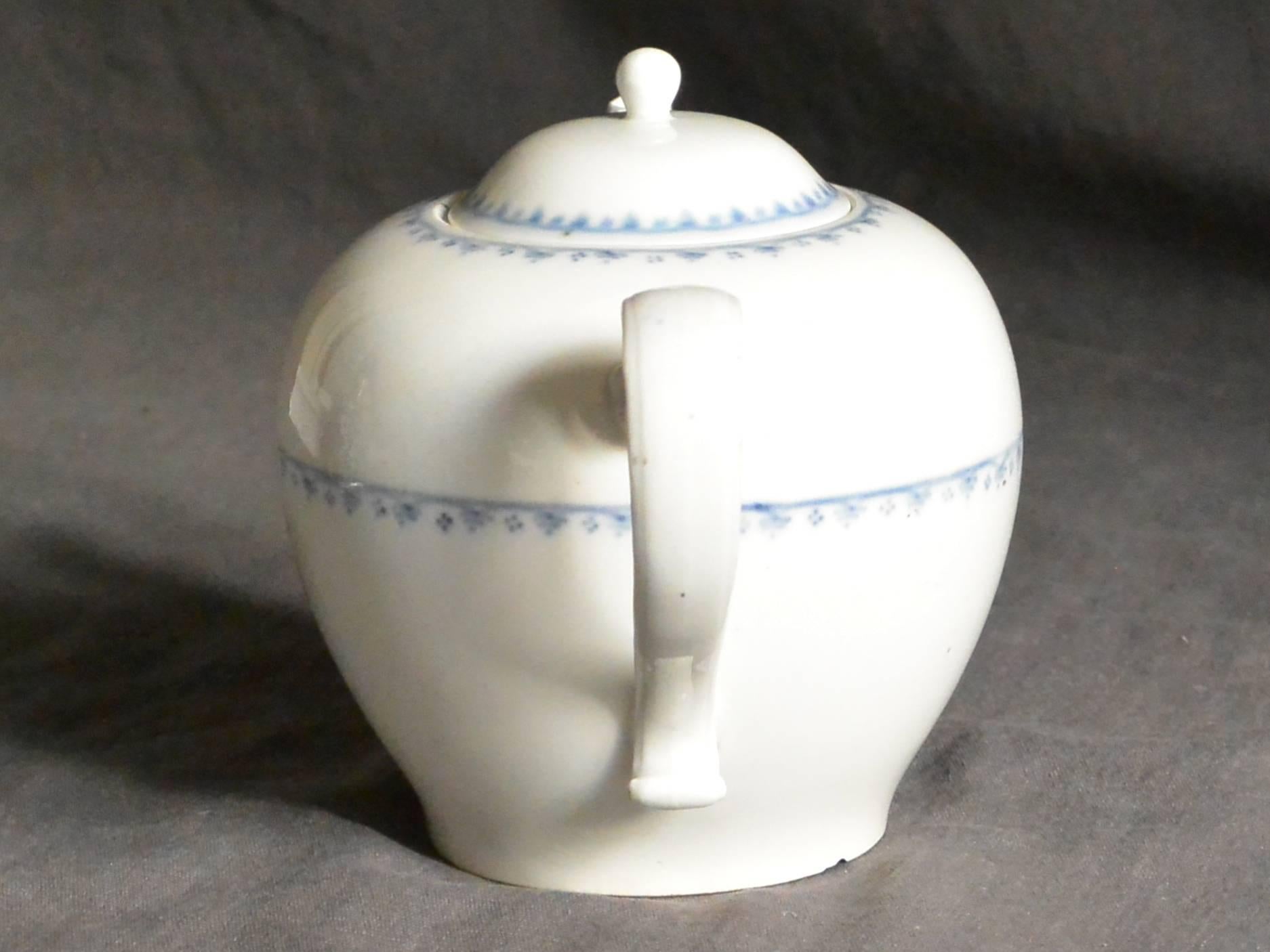 Austrian Blue and White Vienna Porcelain Teapot