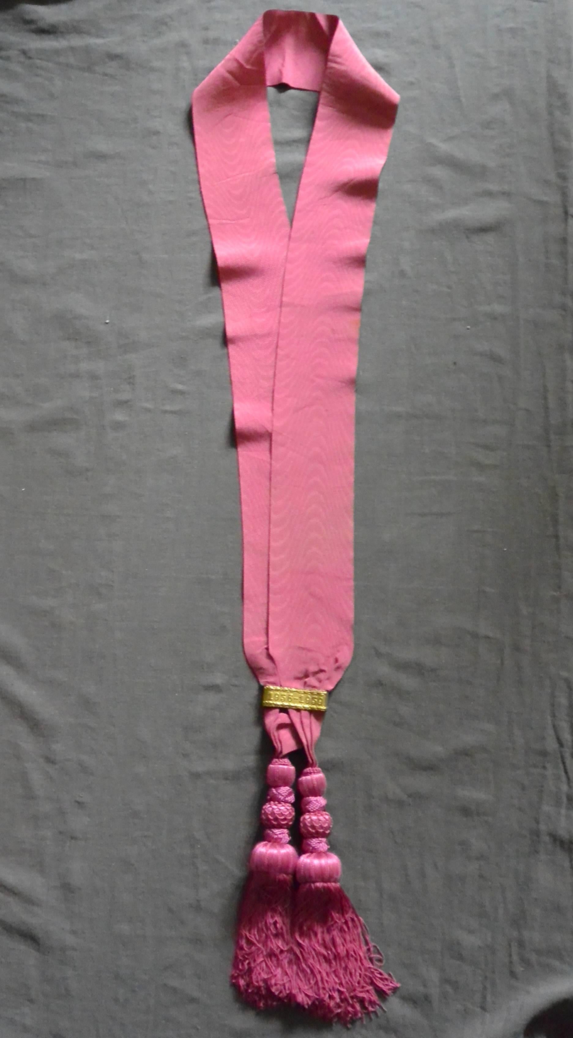Pink Spanish Civil War Sash with Tassels 1