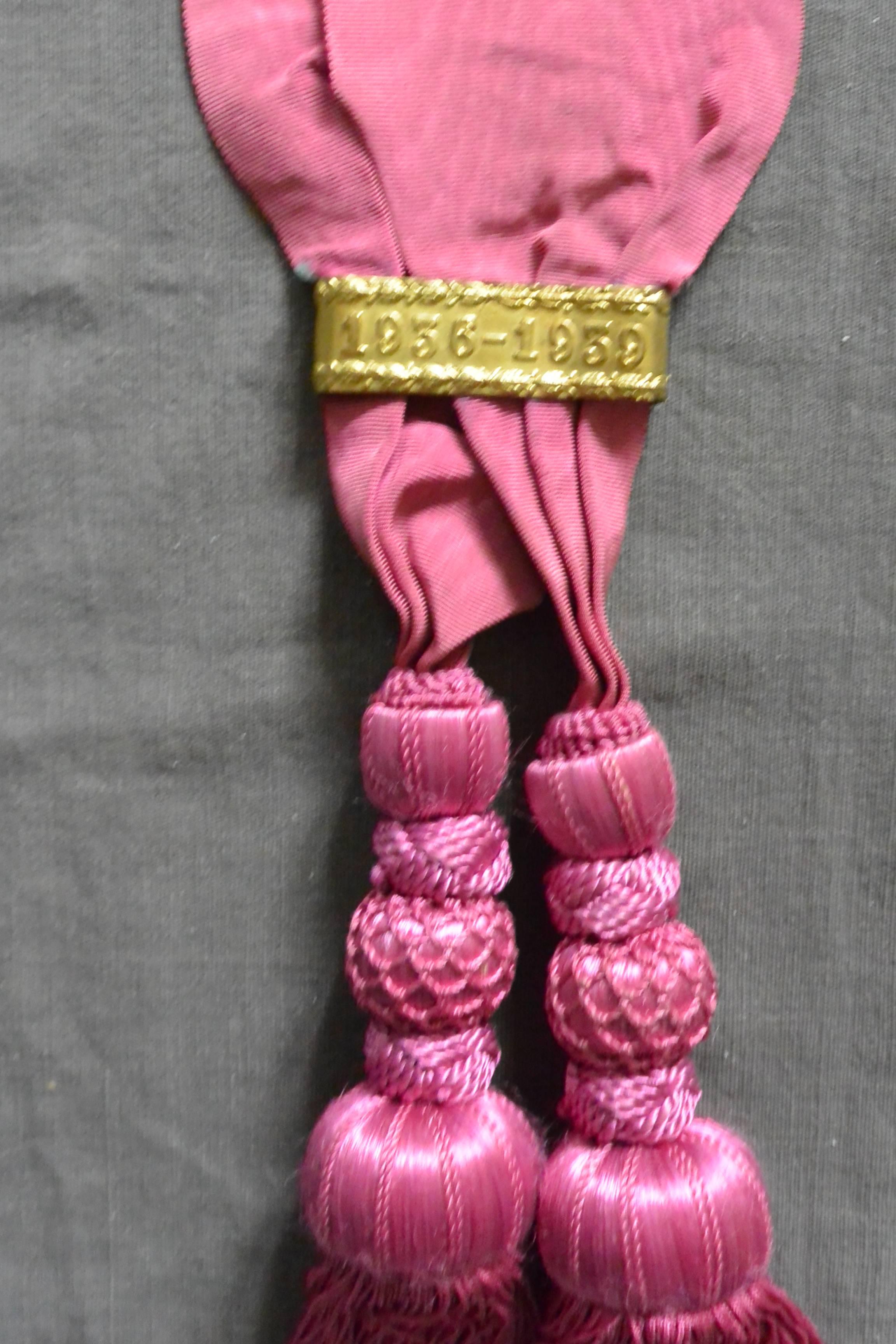 Pink Spanish Civil War Sash with Tassels 2