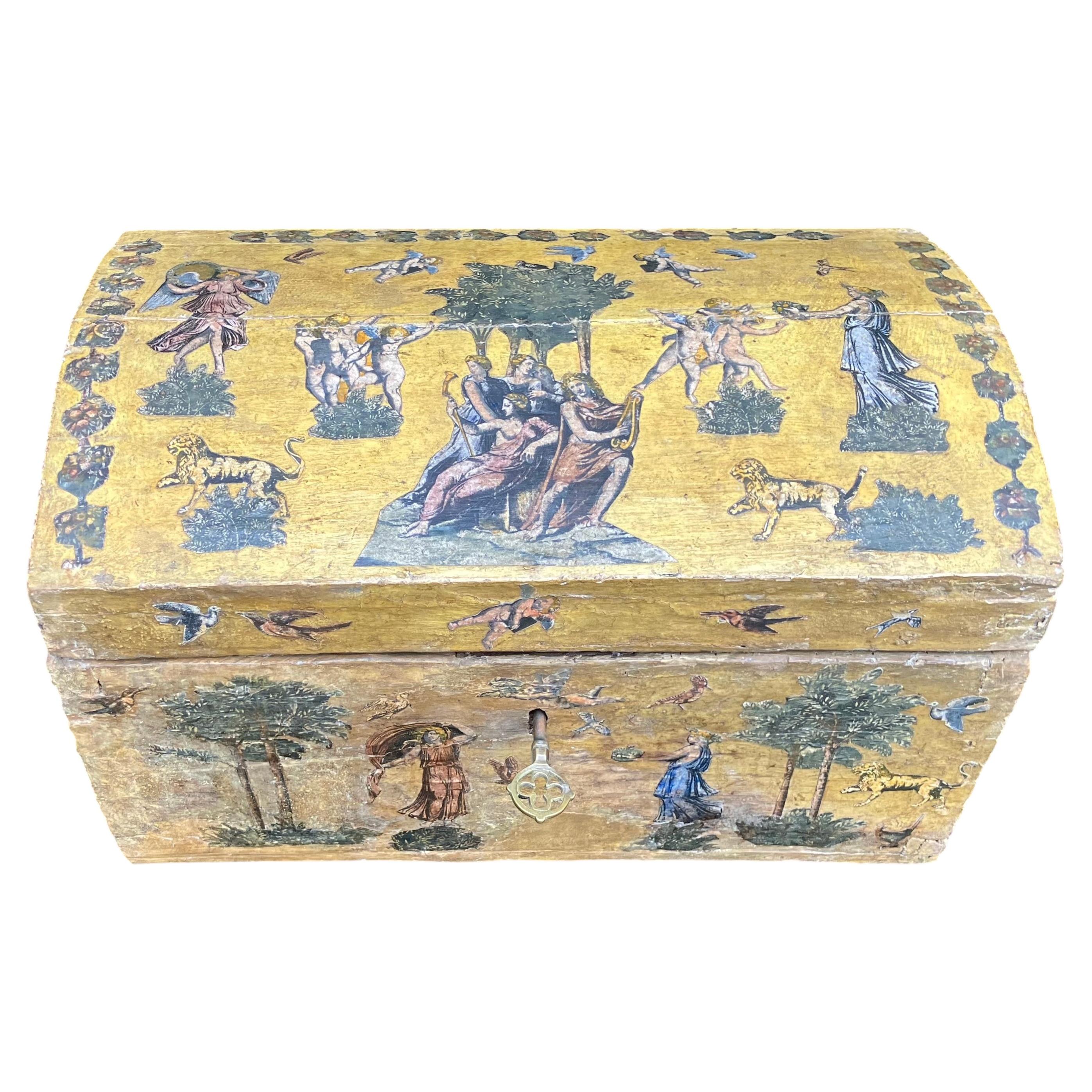 Yellow Lacca Povera Box For Sale