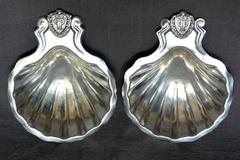 Pair of Plaza Hotel Silver Shell Vide Poche