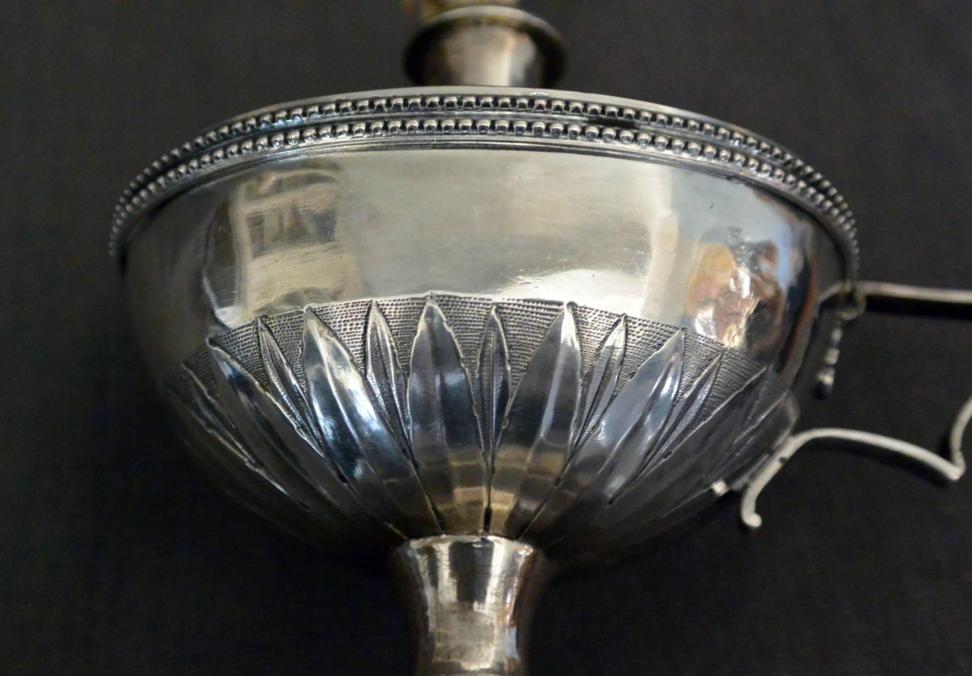 sterling silver oil lamp