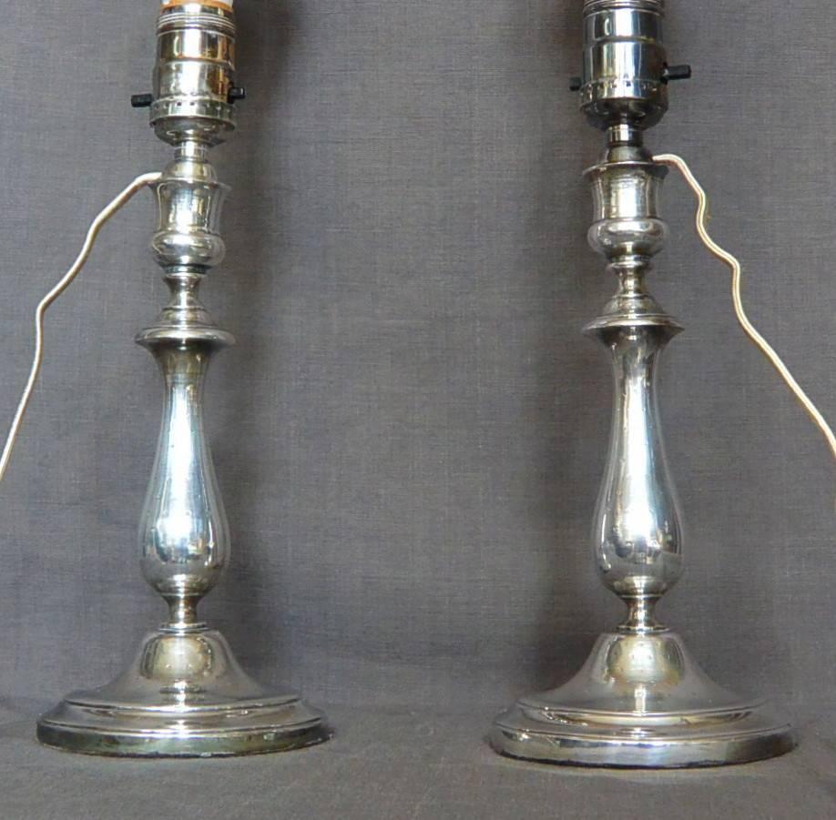 vintage silver lamp