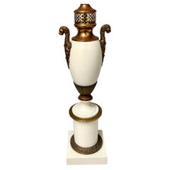 Neoclassical Panther Handled Urn Lamp