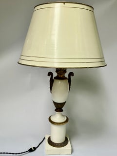 Neoclassical Panther Handled Urn Lamp