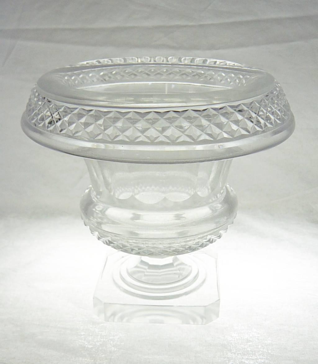 Irish Antique Cut Crystal Vase For Sale