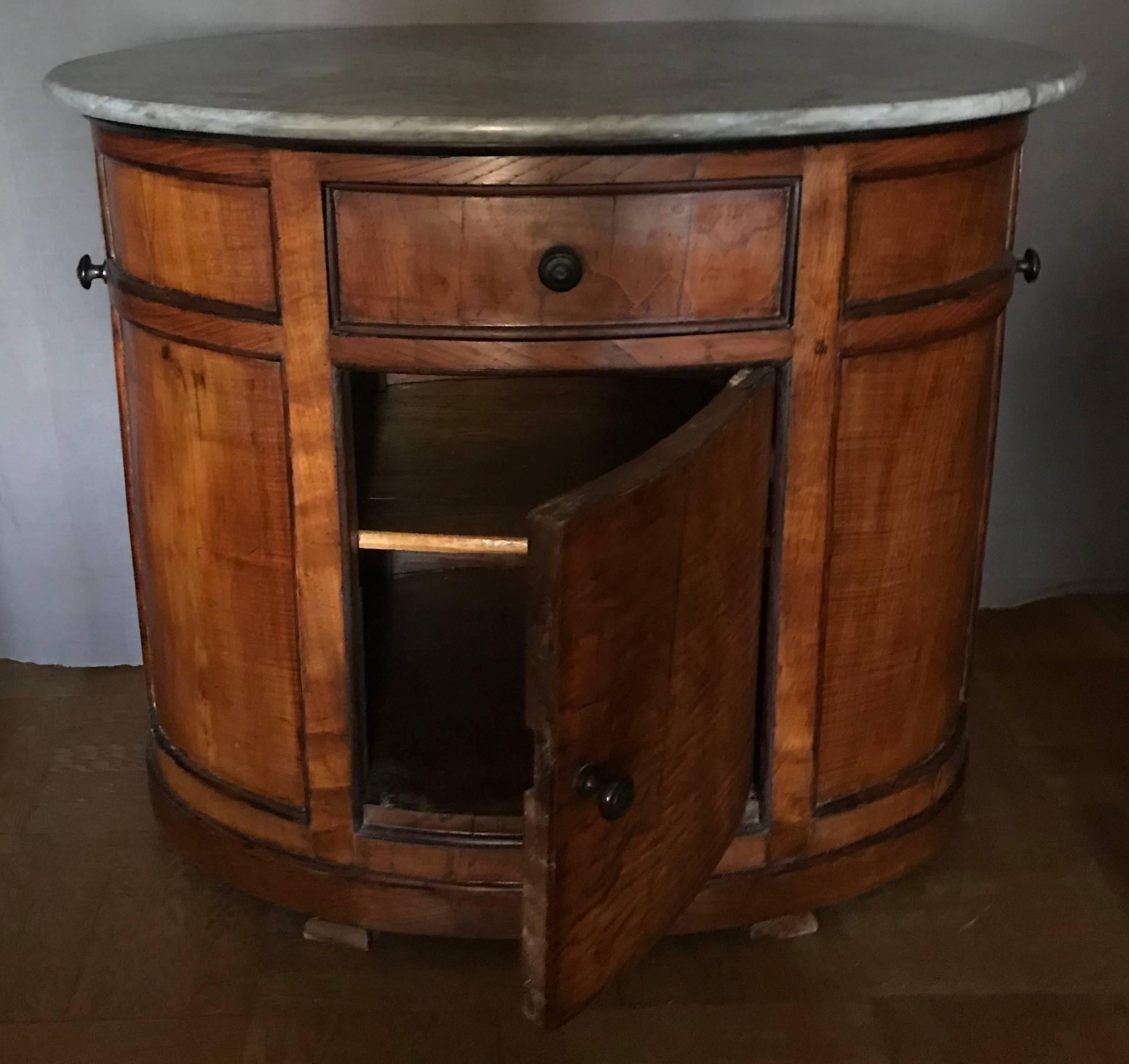 oval top cabinet