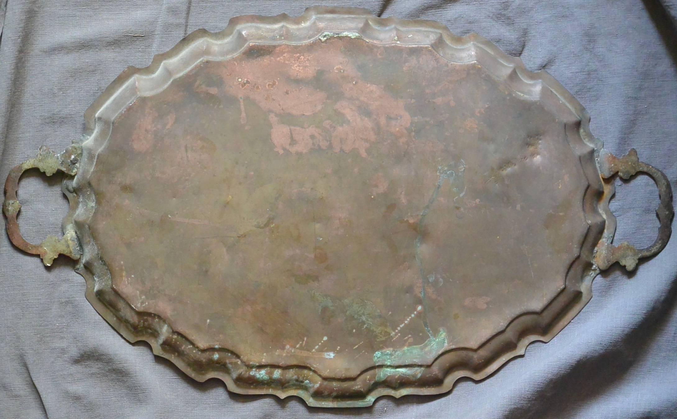 antique egyptian copper tray