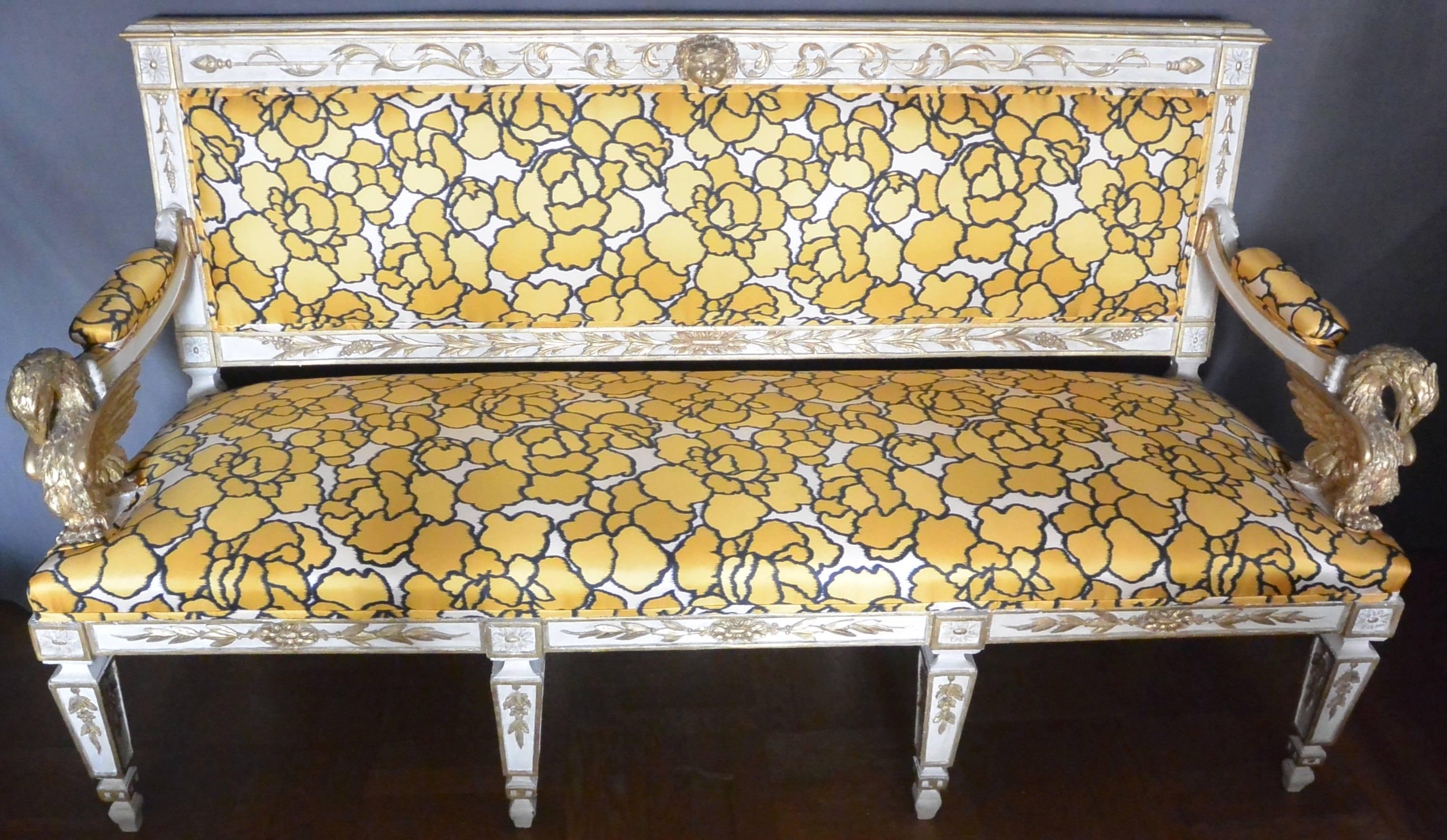 Sillón Neoclásico Imperio Italiano Águila en venta 1