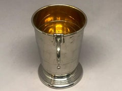 Zusammenklappbarer Pokal aus Neusilber und Vermeil