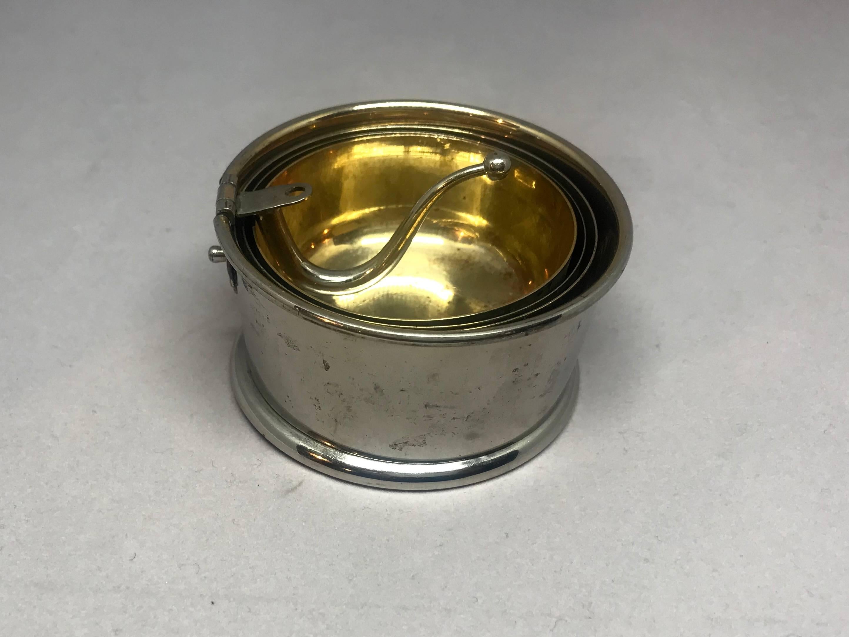 Collapsible German Silver and Vermeil Cup In Good Condition In New York, NY