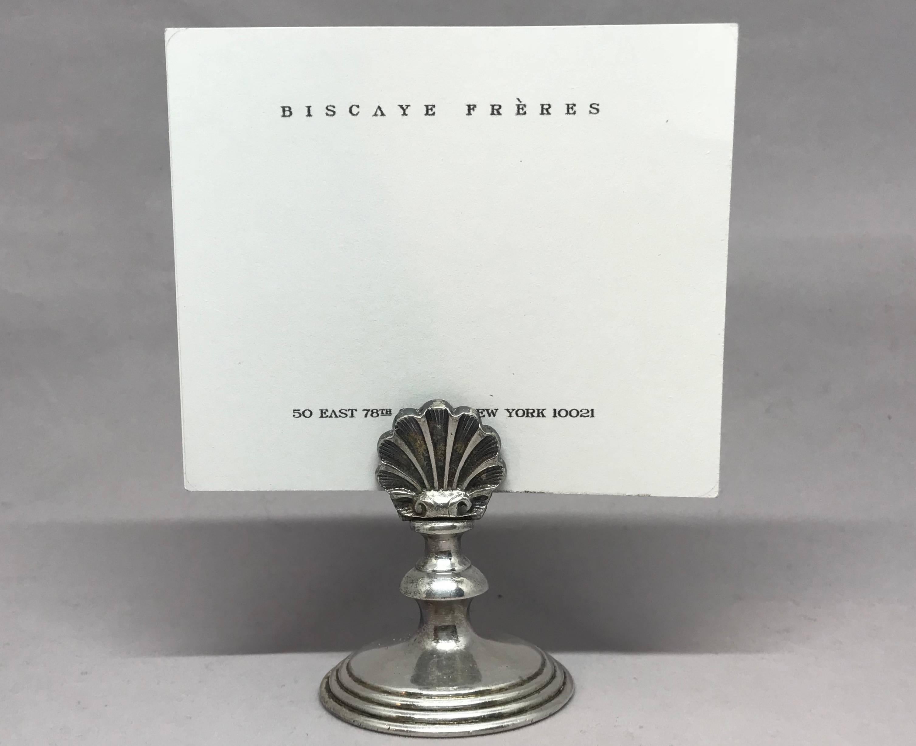 Austrian Hotel Silver Place Card Holders In Excellent Condition In New York, NY