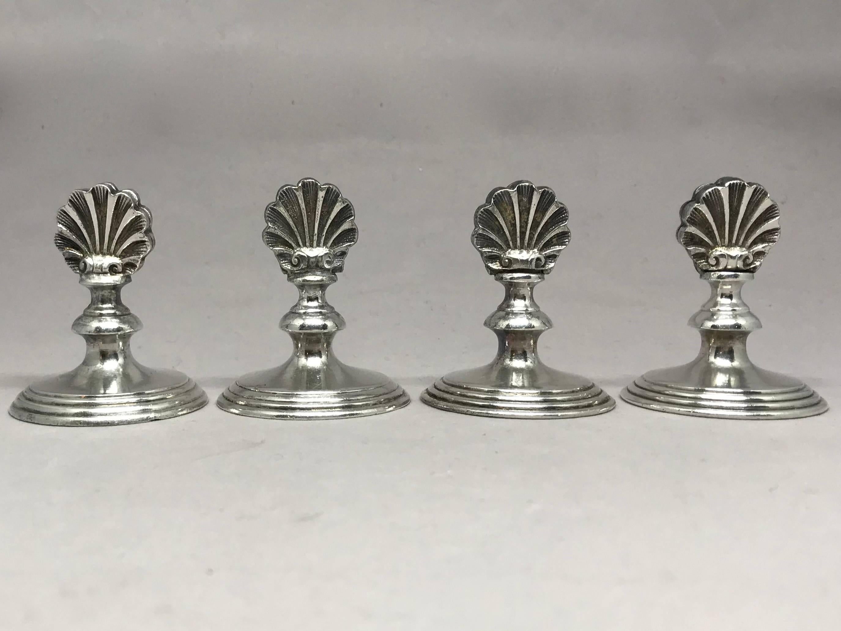 20th Century Austrian Hotel Silver Place Card Holders