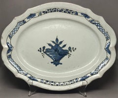Rouen Blue and White Faience Platter