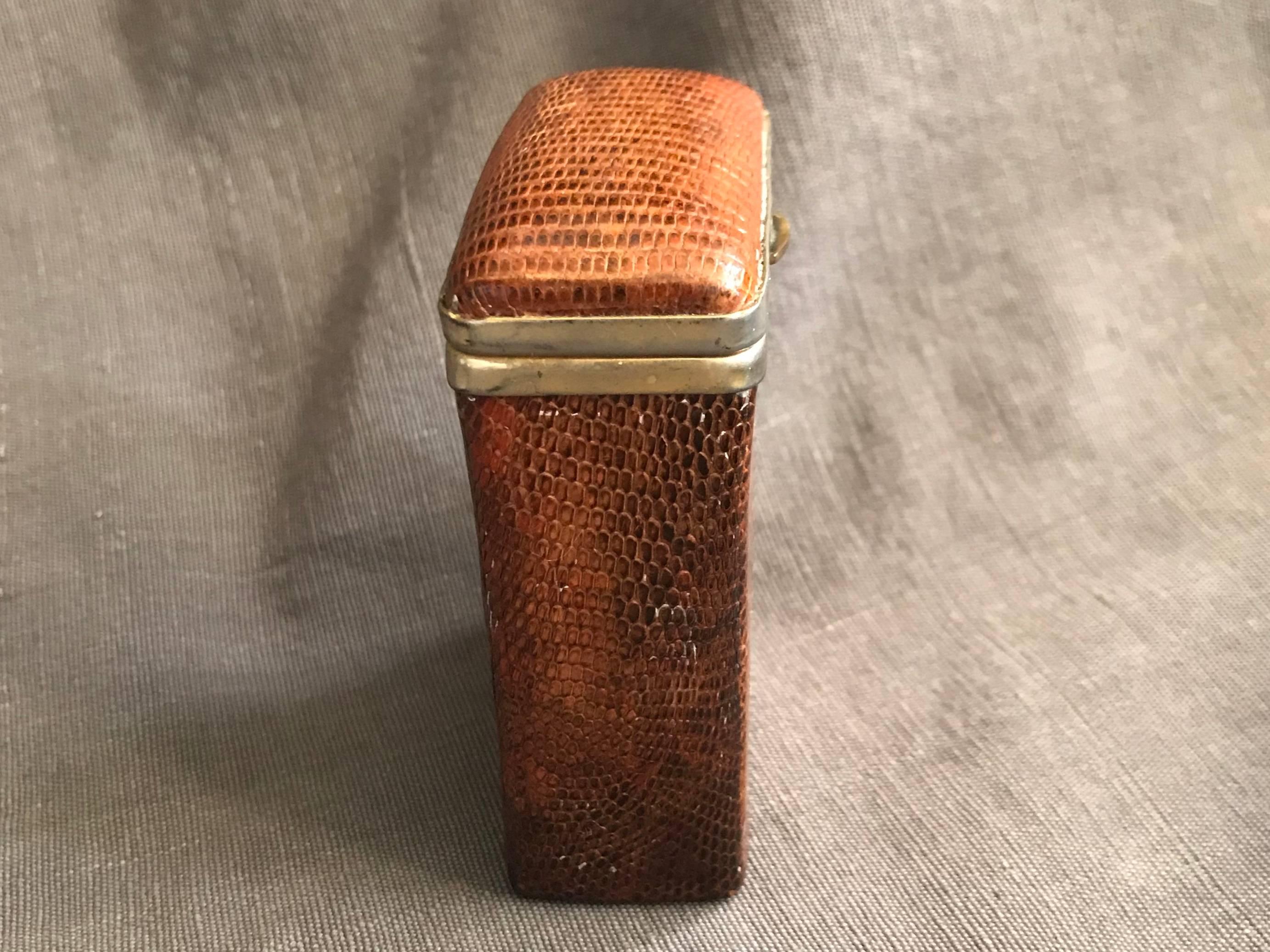 Mid-20th Century English Snake Skin Cigarette Case