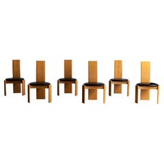 Set of 6 sculptural dining chairs by Mario Marenco, 1970s