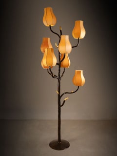 Élisabeth Garouste Floor Lamp, ‘Sienne’ model Unique work Patinated and gilded