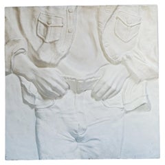 1988 Bas-Relief “Crotch Shot” Post-Modern Wall Sculpture