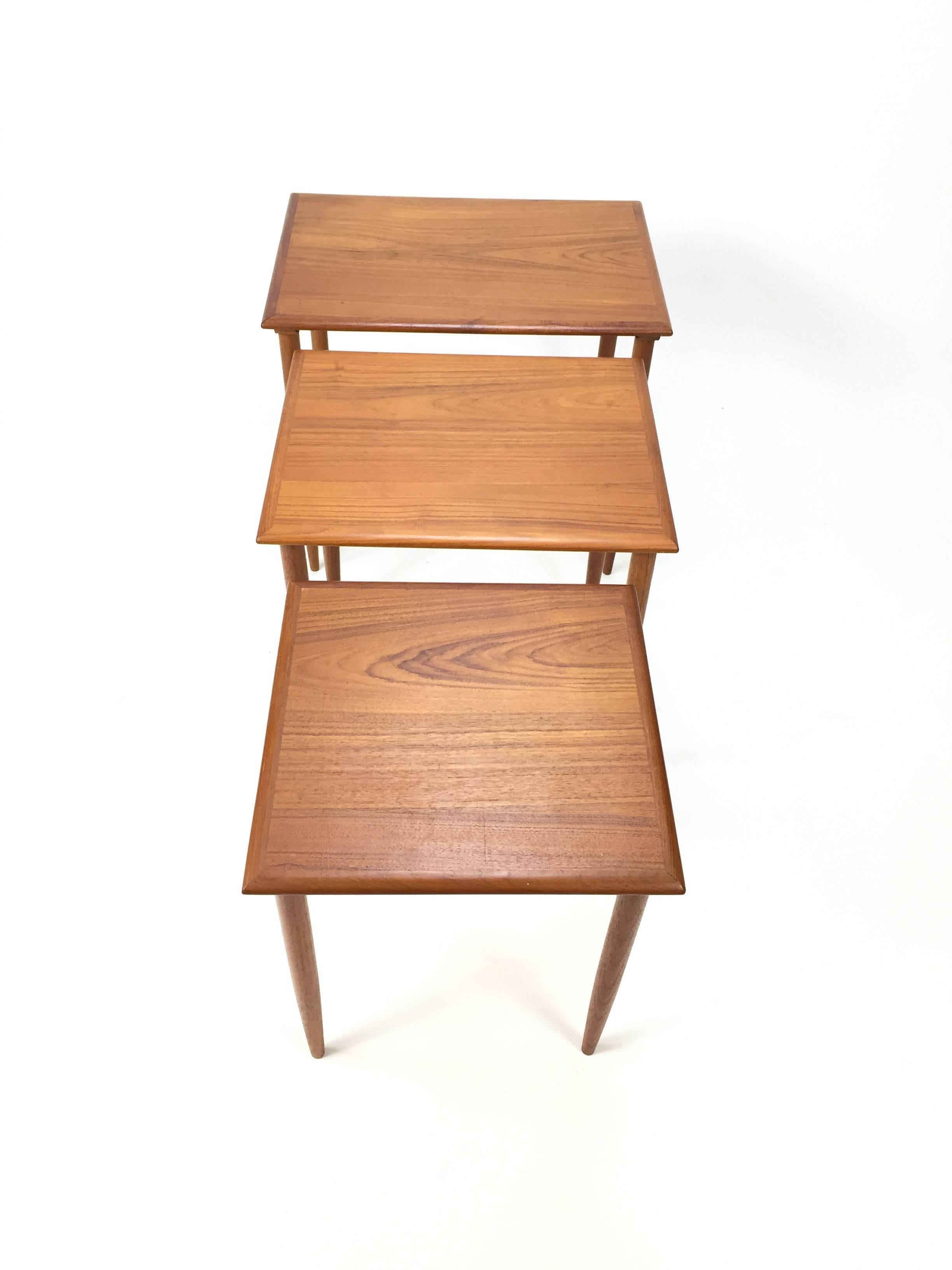 Mid-Century Danish nesting tables. Excellent condition.