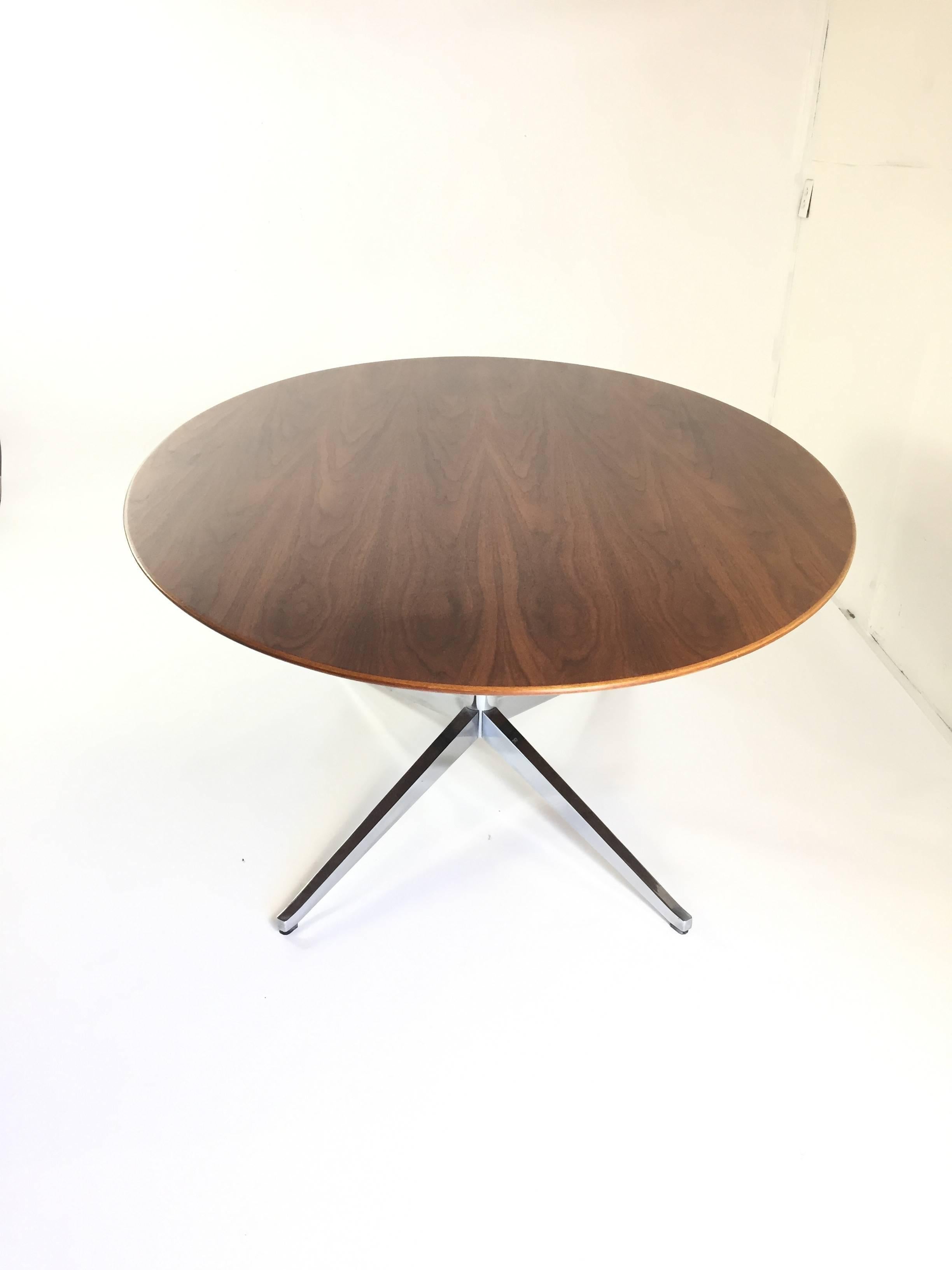 Mid-Century Modern Knoll Vintage Walnut Dining Table