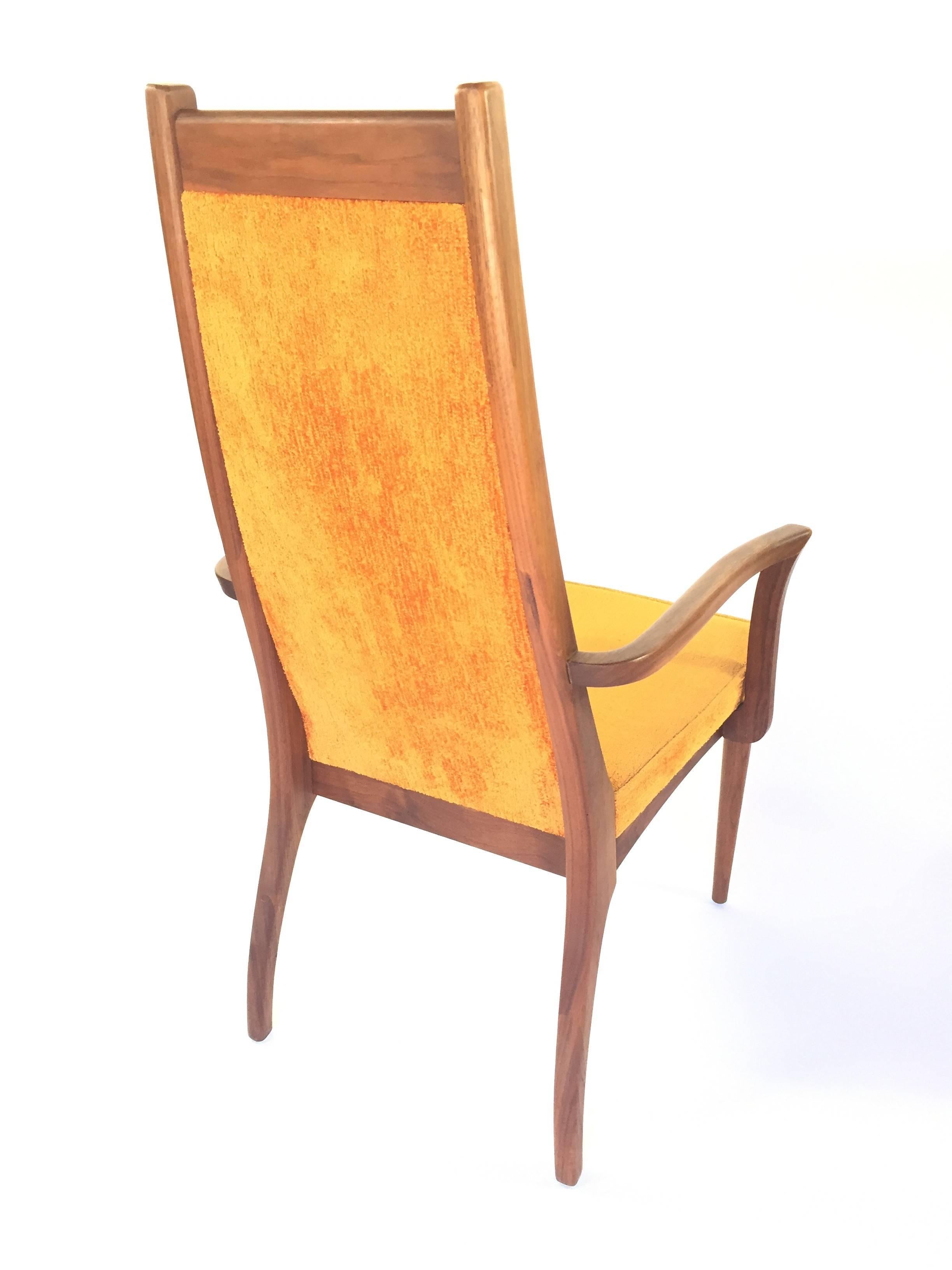 Mid-20th Century John Keal for Brown Saltman High Back Dining Chairs, Set of Six For Sale