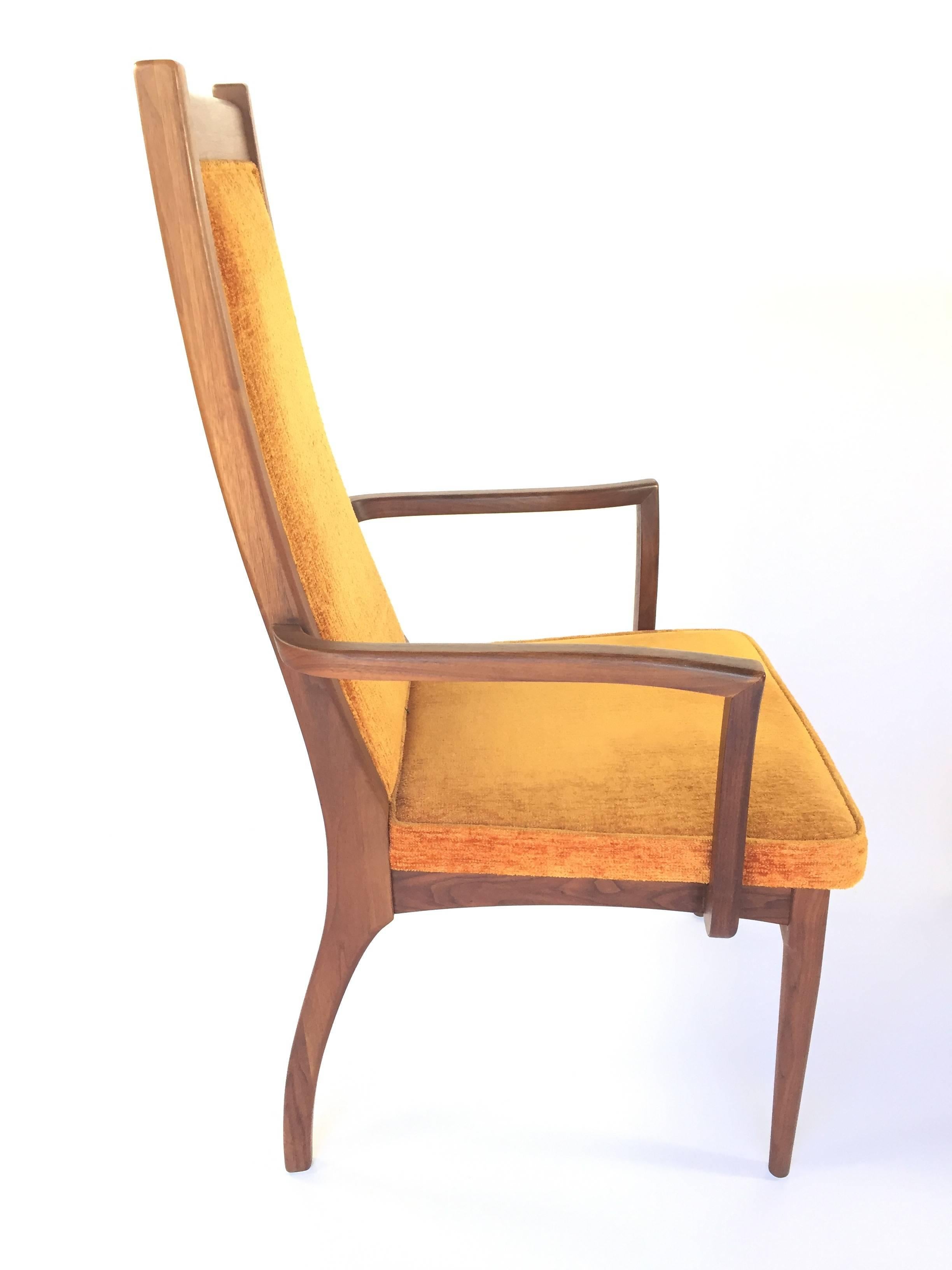 John Keal for Brown Saltman High Back Dining Chairs, Set of Six In Excellent Condition For Sale In Berkeley, CA