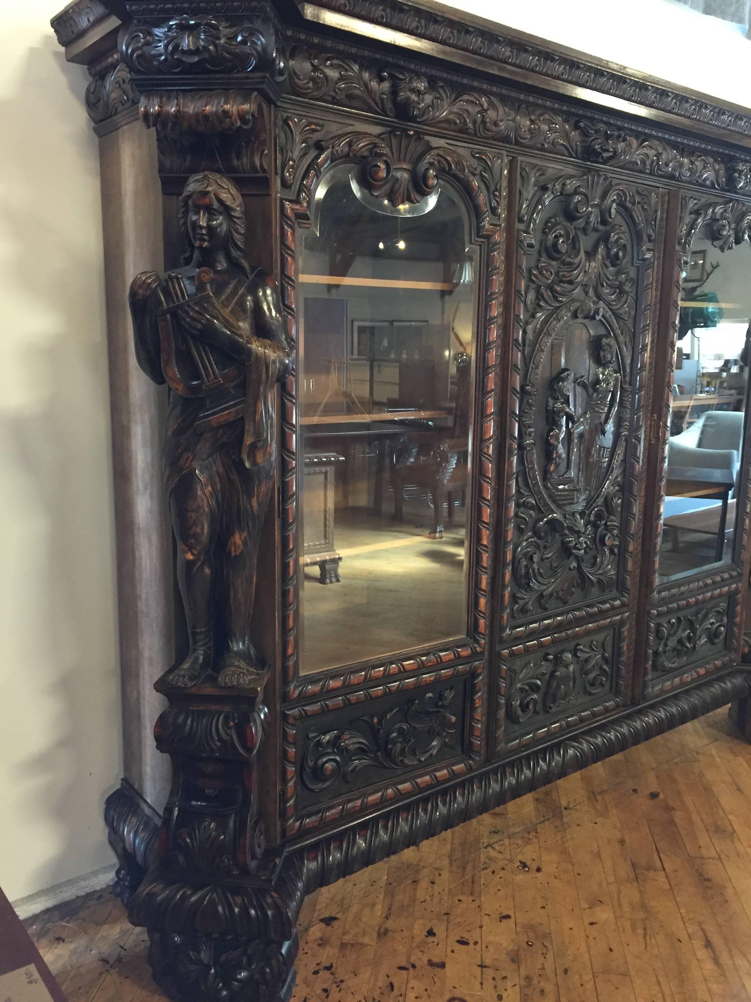 19th Century Black Forest Library Cabinet 1