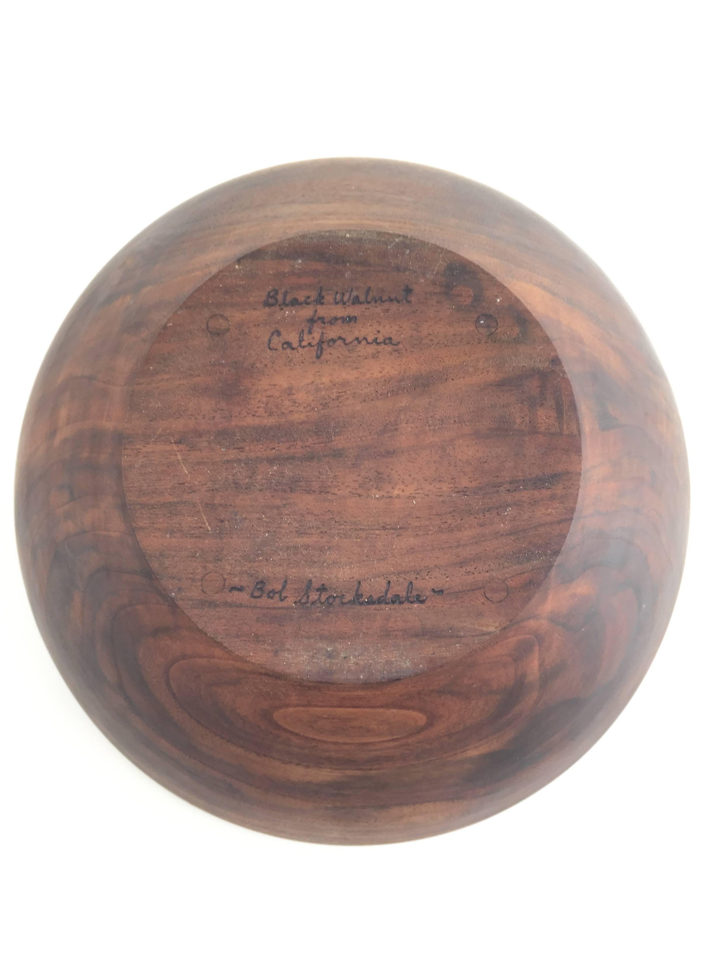 Mid-Century Modern Walnut Bowl by Bob Stocksdale For Sale