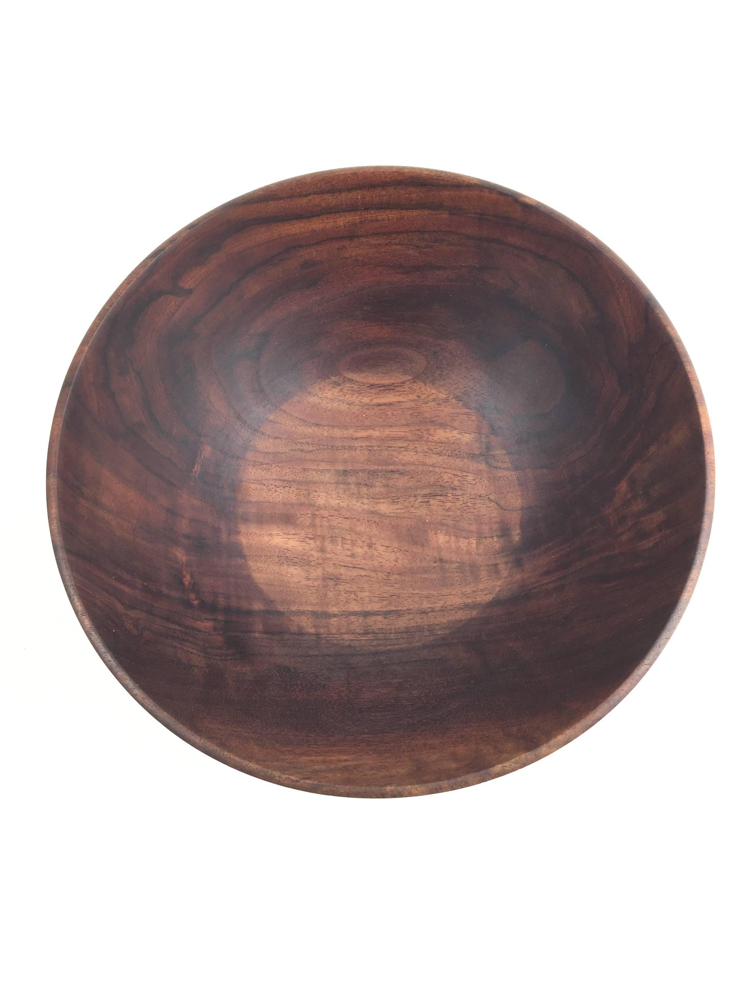 Beautiful large walnut bowl by Bay Area wood turner Bob Stocksdale.
