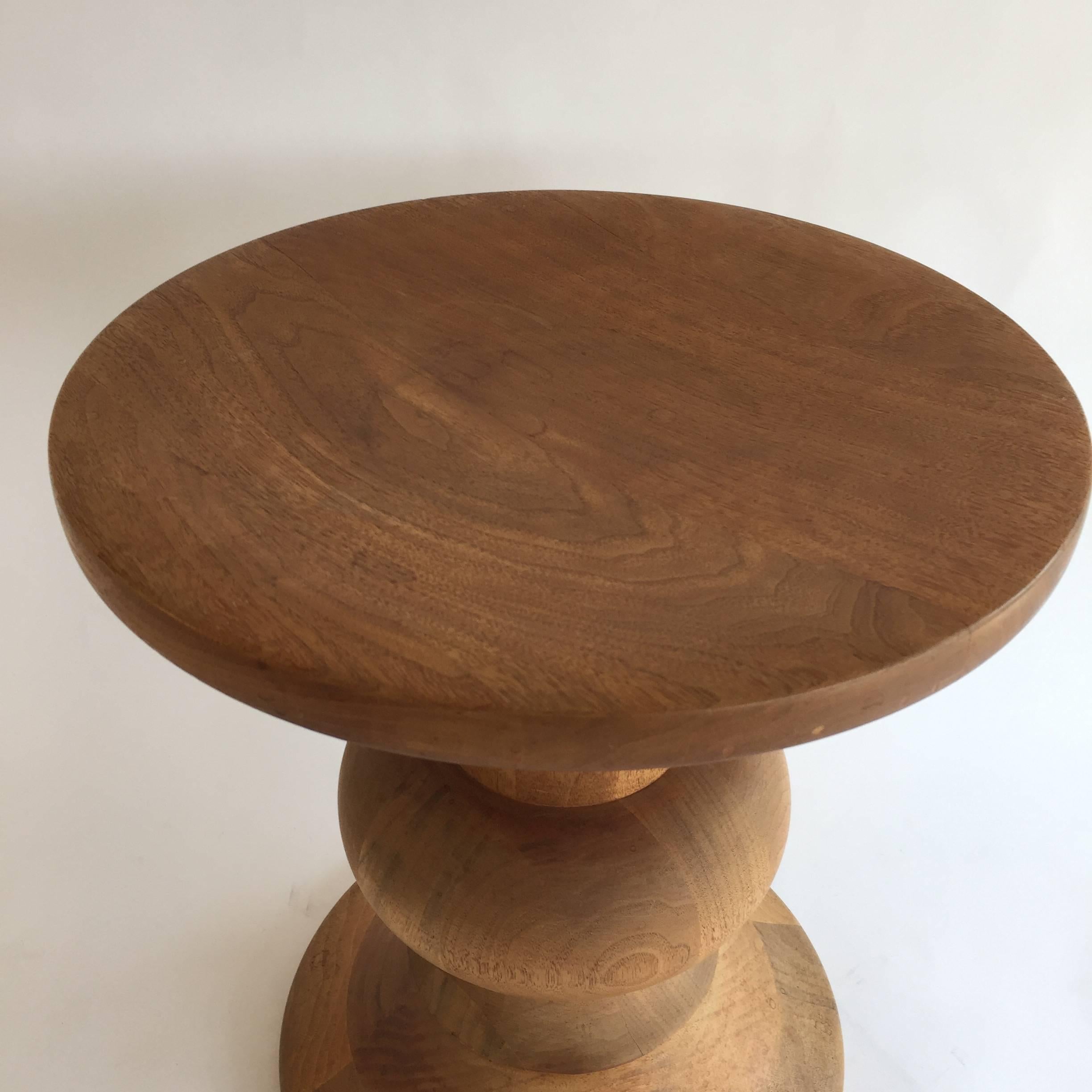 Time-life stool by Ray Eames, Model B in [Wood]. Commissioned by Time Inc. for multiple lobbies in Rockefeller Centre and produced by Herman Miller. May also be used as a side table.