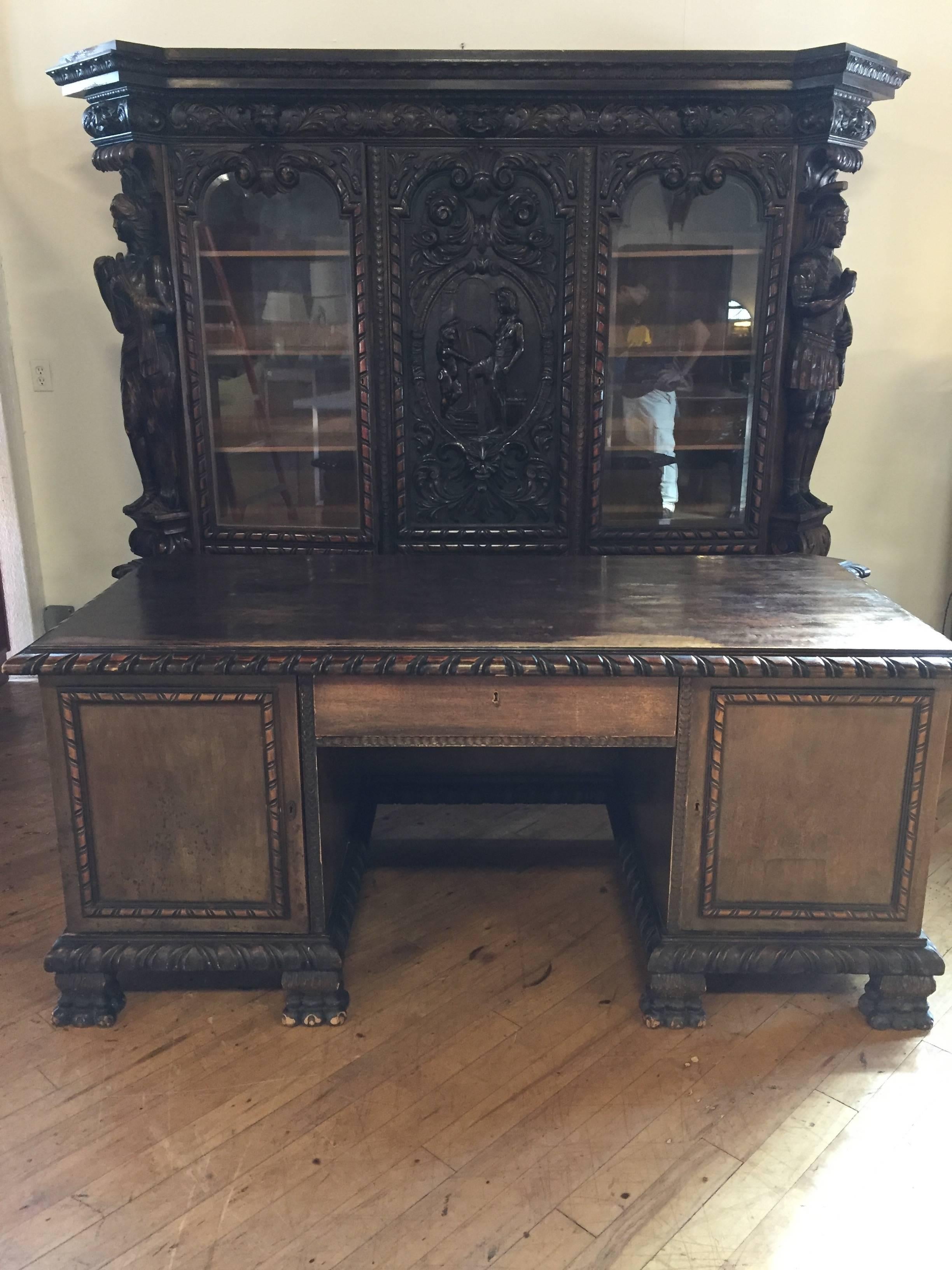 19th Century Black Forest Desk and Chair For Sale 1