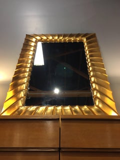 Christopher Guy Custom 24-Karat Gold Leaf Mirror, "Coquille"
