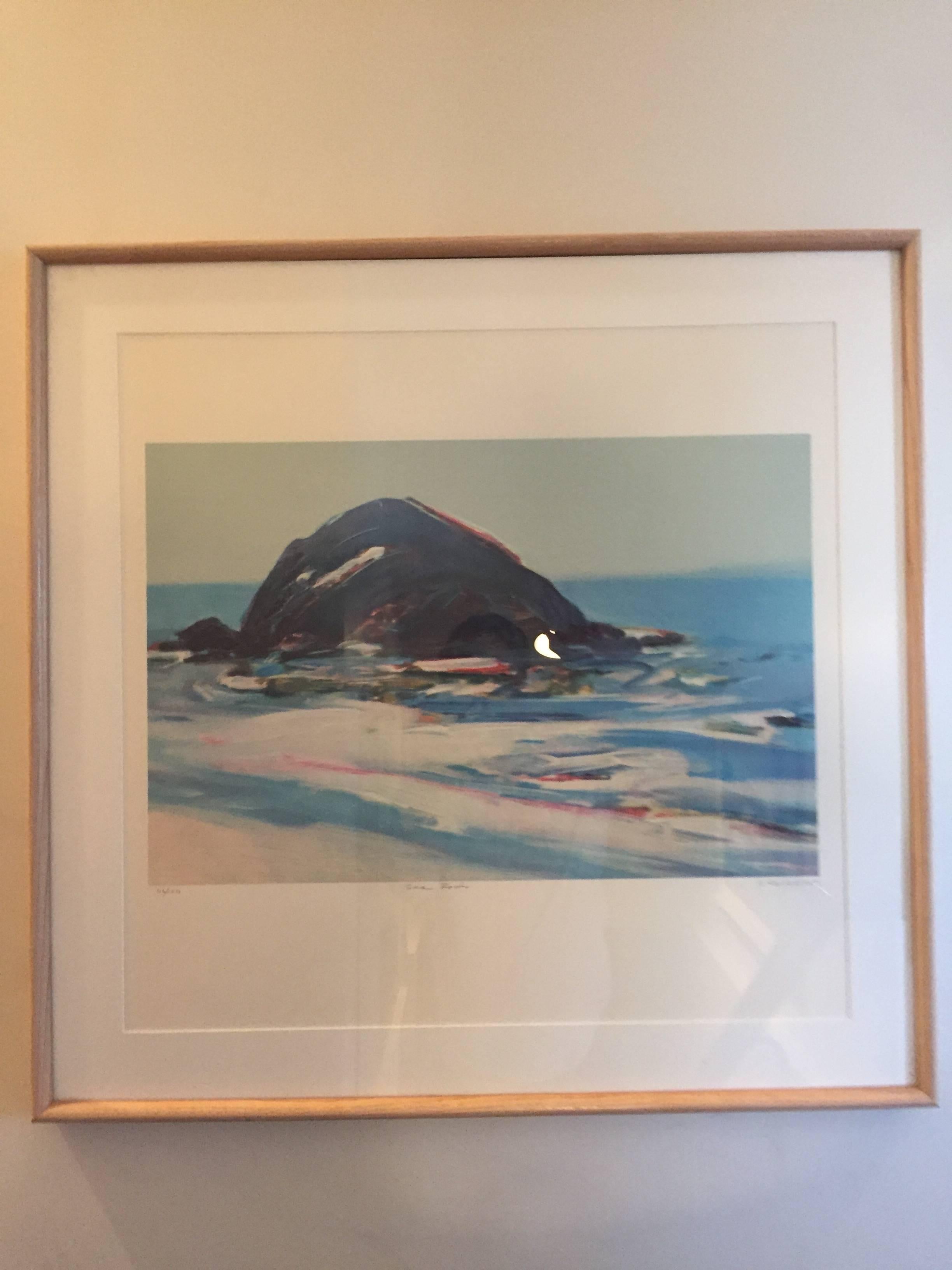 Print of painting by Sacramento, California, artist Gregory Kondos. One of a hundred prints. 

Dimensions of frame are listed below; dimensions of print are 23 in W x 15.25 in H.