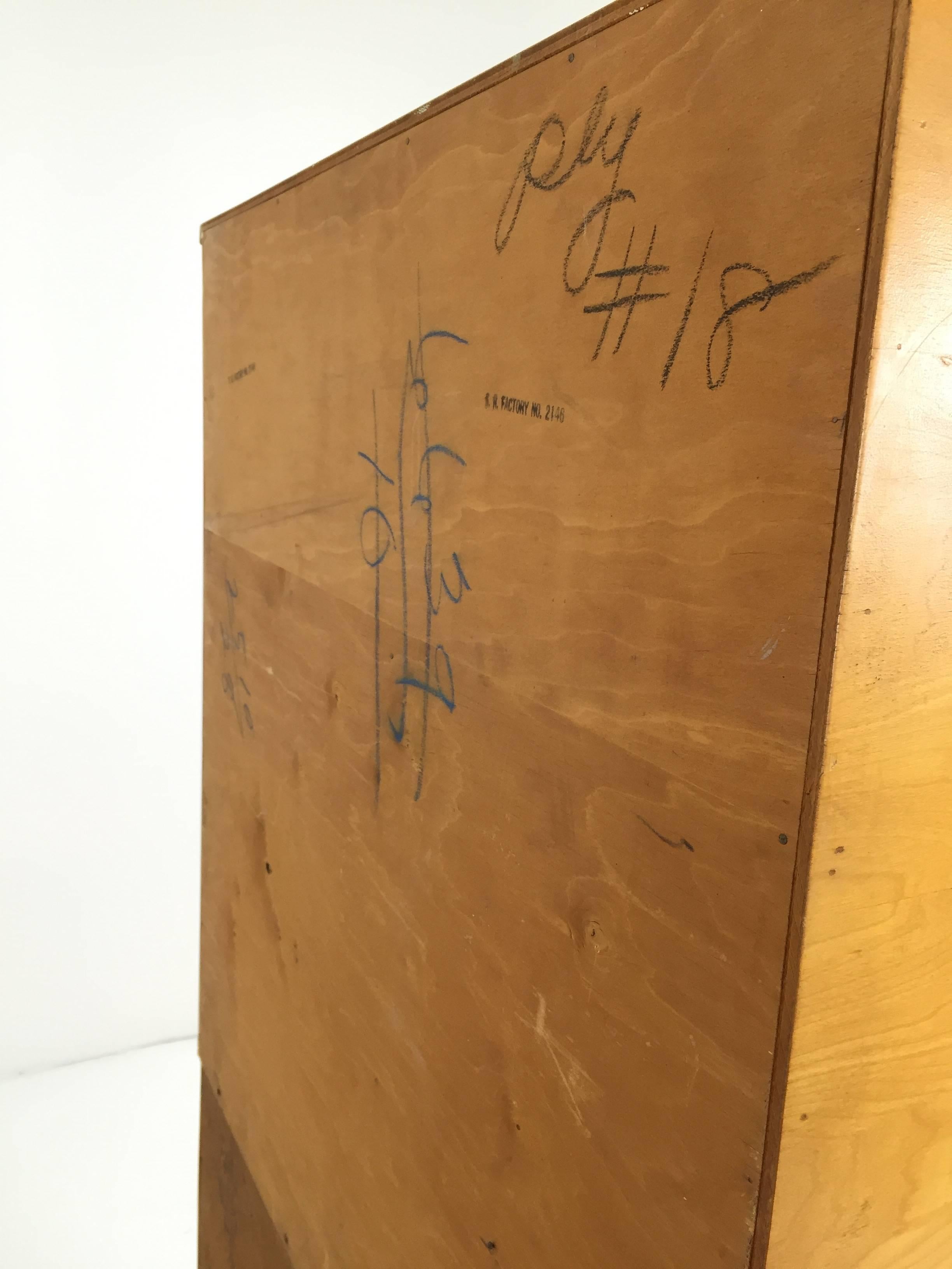 Mid-Century Modern Thaden Jordan Bent Plywood Dining Hutch or Bar Cabinet