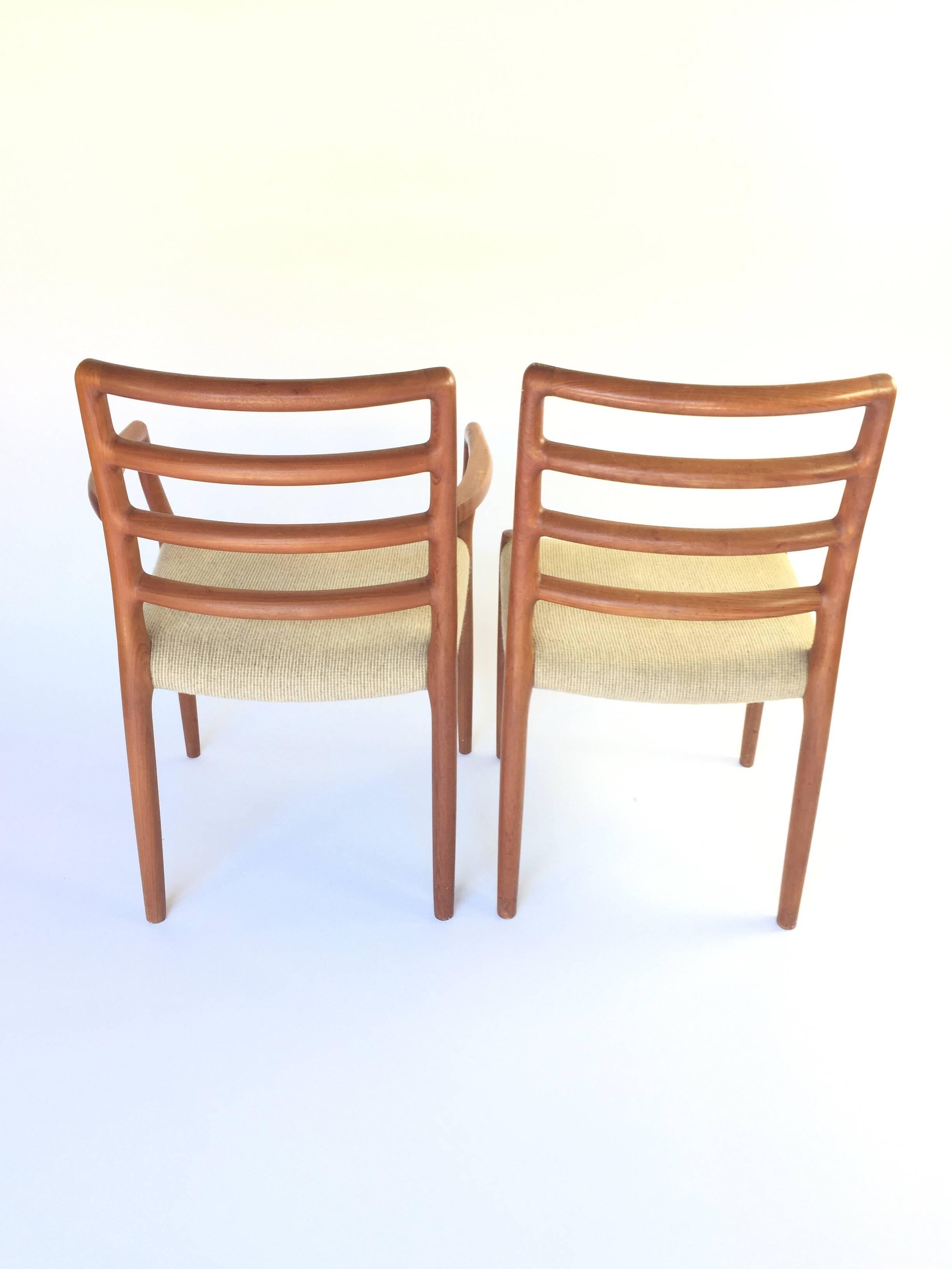 J.L. Moller Model 85 Dining Chairs, Set of Six In Excellent Condition In Berkeley, CA