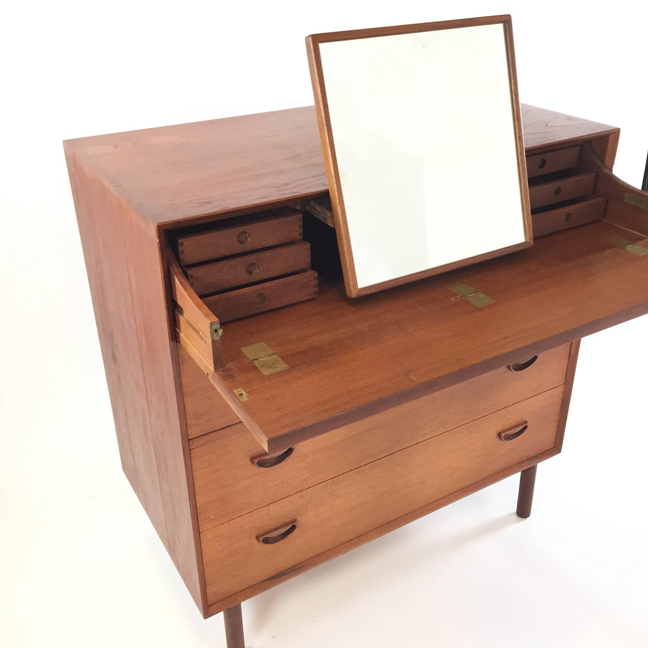 20th Century Peter Hvidt Dovetail Secretary Dresser For Sale