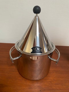 Raro set completo di tre secchielli per il ghiaccio "Bent Falk" — MENU Danish Steel House, 1980