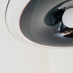 Michael Bang for Holmegaard — P&T Pendant Lamp, Black Opal Glass, Denmark 1970s