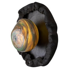 ASEA No. 27 Sculptural Wall Light in Stoneware and Hand-blown Glass