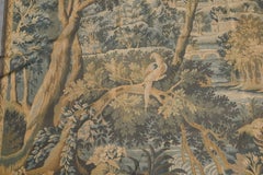 French Verdure Tapestry, Woodland Landscape with Birds and Distant Château