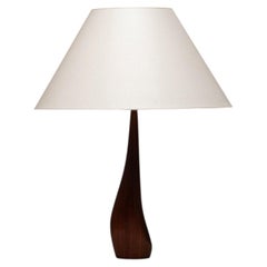 Solid Teak Large Sculptural Table Lamp by Ernst Henriksen, Denmark, 1960s